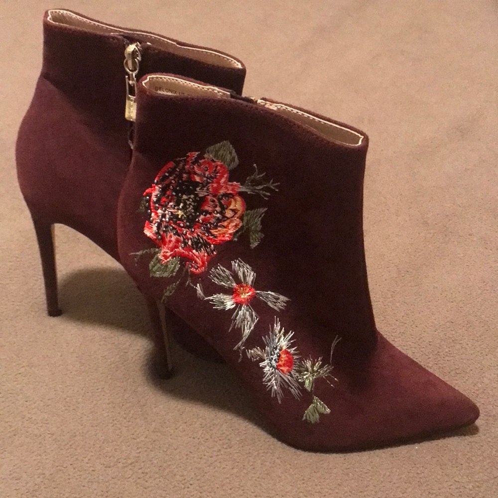 bebe burgundy boots